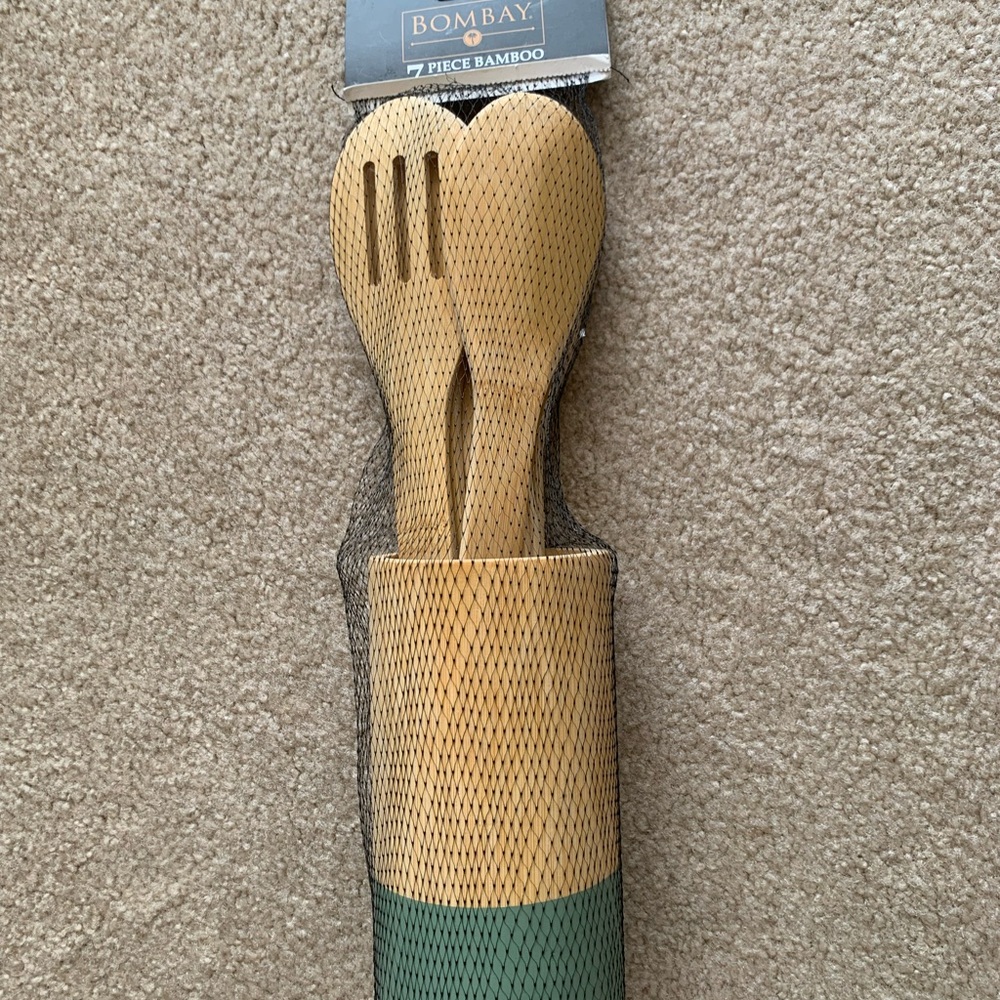 7 Piece Wood Cooking Utensils